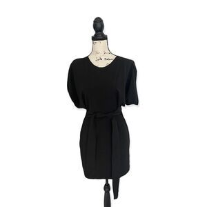 Ark & Co SZ S black short sleeve, open back dress